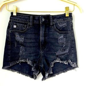 Just USA NWT High Rise Distressed Denim Shorts Size XS